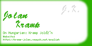 jolan kramp business card